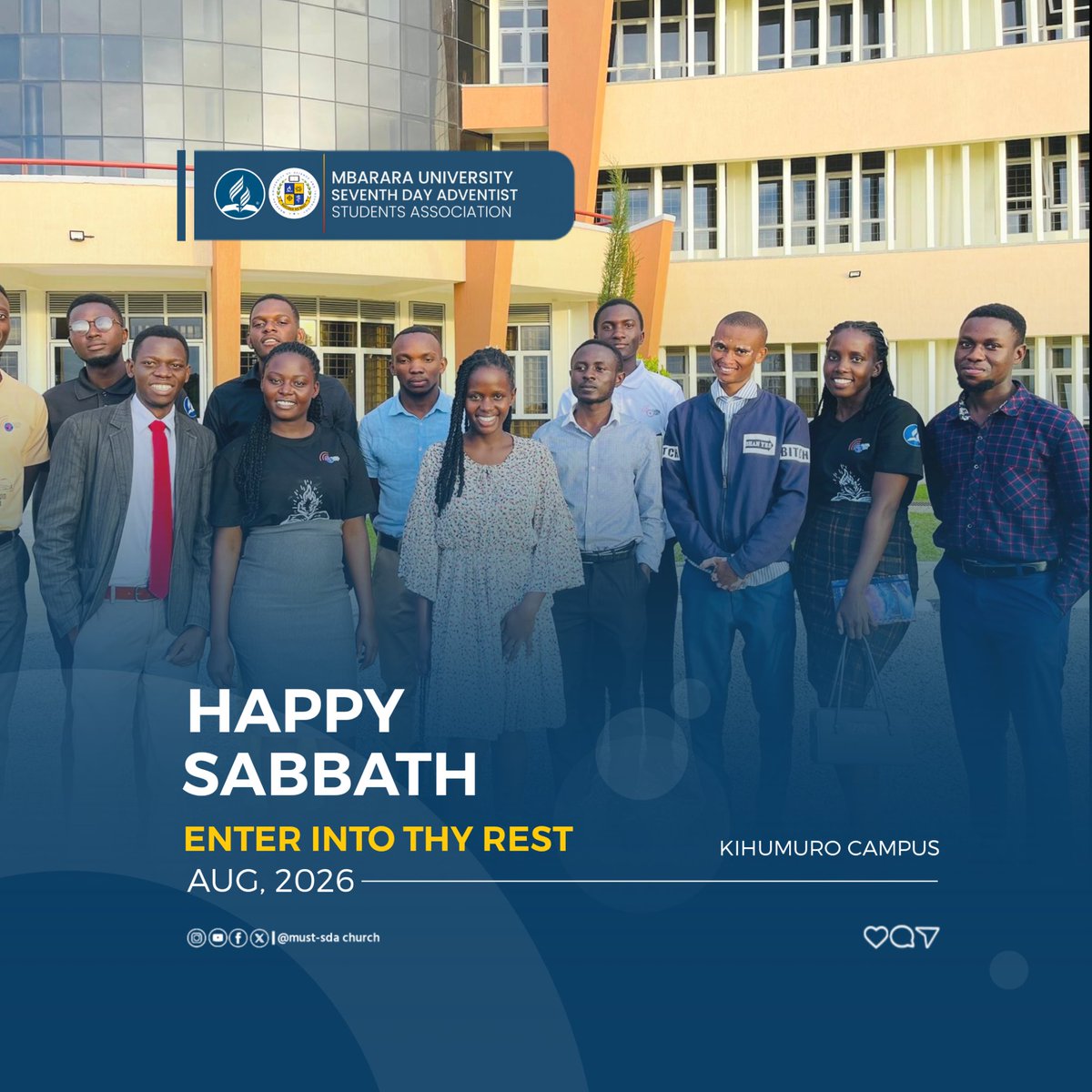 mustsdachurch's tweet photo. Happy Sabbath from  MUST-SDA KIHUMURO Campus 🥀 https://t.co/KynCG0JS0G