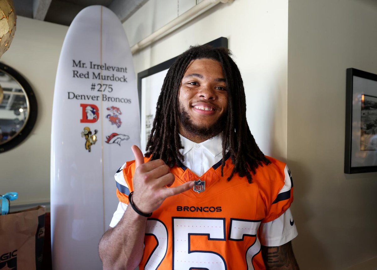 SleeperBroncos's tweet photo. According to multiple reports, Red Murdock is having himself a day today at training camp 🔥 

He was the Mr. Irrelevant of the 2026 draft class, but he's trending to be a steal for the Broncos 💎 https://t.co/LhZJFvdxq2