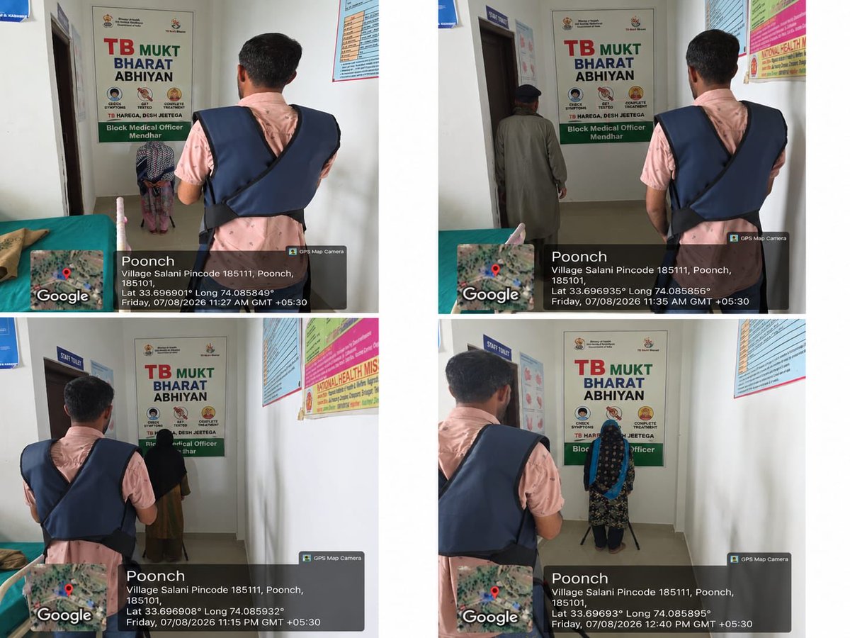 JammuNtep7286's tweet photo. Today on 07-08-2026
Under the Direction of CMO  Poonch Dr Parvaiz Ahmed Khan and DTO Poonch Dr Mohd Azam screening and awareness Shivir  organised under TB Mukt Bharat Abhiyaan at village Salani Under overall supervision of Block Medical Officer Mendhar Dr Ghazala with MMUVehicle https://t.co/AG3tzLWUJM