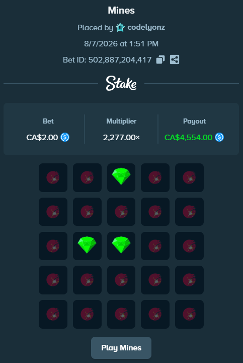 LyonzGambles's tweet photo. finally @stake https://t.co/F8G68GvCcU