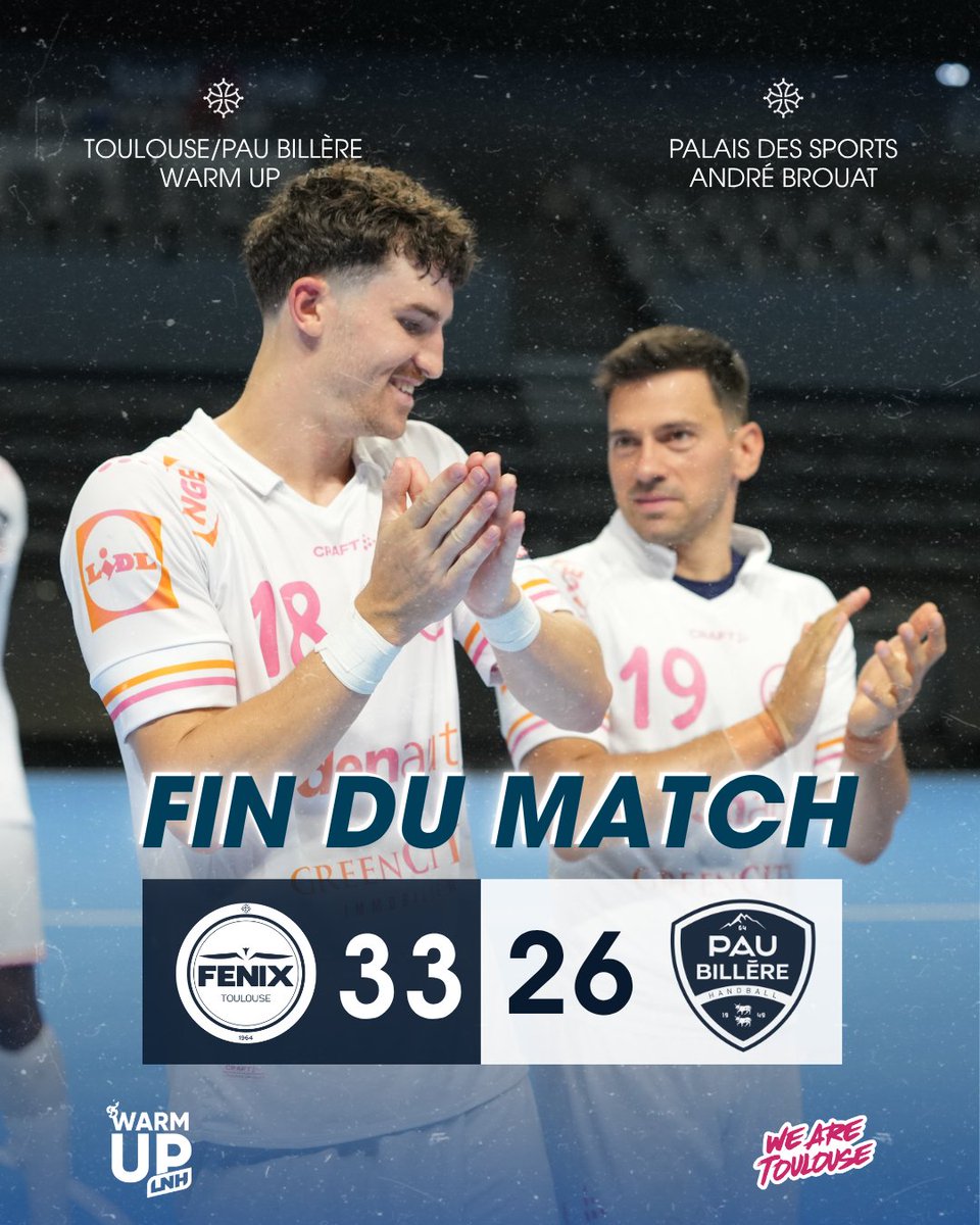 FENIX_HB's tweet photo. Pour sa première confrontation, le FENIX s'impose sur le score de 33 à 26. 💪
 
Merci au club de Pau pour sa venue. Nous leur souhaitons une excellente préparation pour la suite 🤝 
 
Prochaine étape ➡️ 𝒍𝒆 𝑻𝒐𝒖𝒓𝒏𝒐𝒊 𝒅𝒆 𝑺𝒂𝒏 𝑺𝒆𝒃𝒂𝒔𝒕𝒊𝒂𝒏 https://t.co/aHKC1XXz54