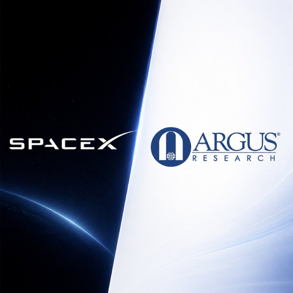 MayeChatpu's tweet photo. BREAKING: Argus Research upgraded SpaceX to Buy from Hold, citing second-quarter results that topped market expectations.

Argus said SpaceX’s annualized revenue could approach $100 billion by the end of this year. https://t.co/kL8XVbv3Nx