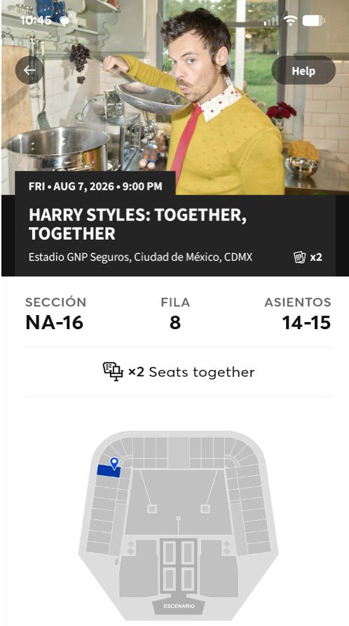 Greycilu's tweet photo. Vendo 2 boletos para Harry Styles el día de hoy 9 pm. A precio que costaron y hasta con descuento quien le interesen me manda mensaje por acá https://t.co/Lq2HuzaUNm