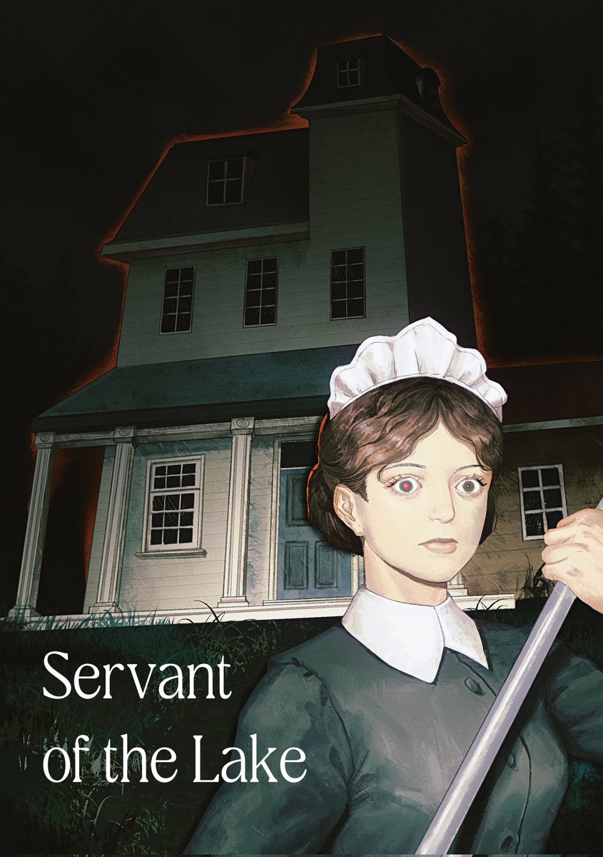 rustylakecom's tweet photo. Making sure everything is ready before the new Servant arrives… 🧹

Thank you so much @cuicuisausage for this beautiful art showing off the maid on our final #FanArtFriday before the Servant of the Lake release ♥️🖤 https://t.co/KA4tJJR9c8