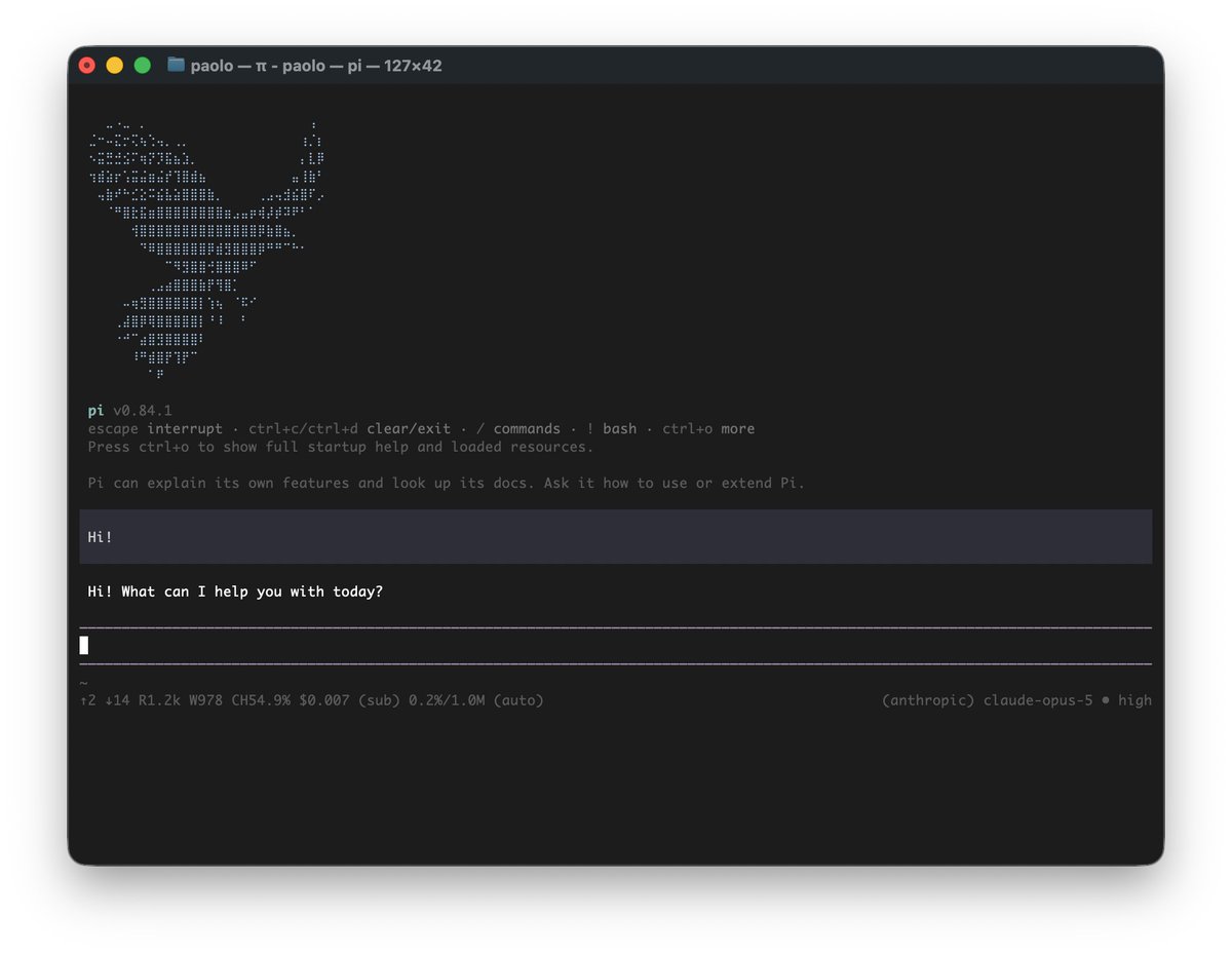 paoloanzn's tweet photo. we did it again, say hello to pi-black

go back to use your claude subscription instead of API credits

no claude code proxy

this is the first pi plugin that lets you use claude subscription and NOT API key by spoofing pi client as a normal claude code binary

we reversed engineered the system once again, exactly what we did back in april

now shipping to pi either as a custom patched standalone binary or as a standard pi plugin