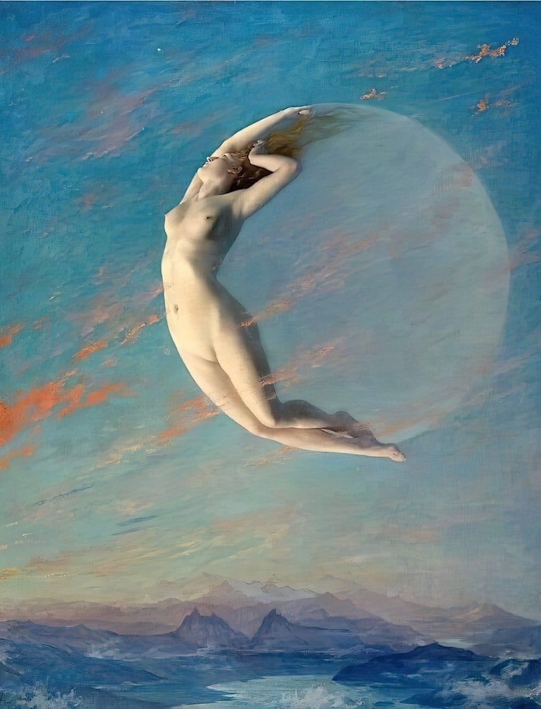 fisherv's tweet photo. Selene，1880 
Albert Aublet，1851-1938

#art #artist #body #moon https://t.co/qmafKhCPqu