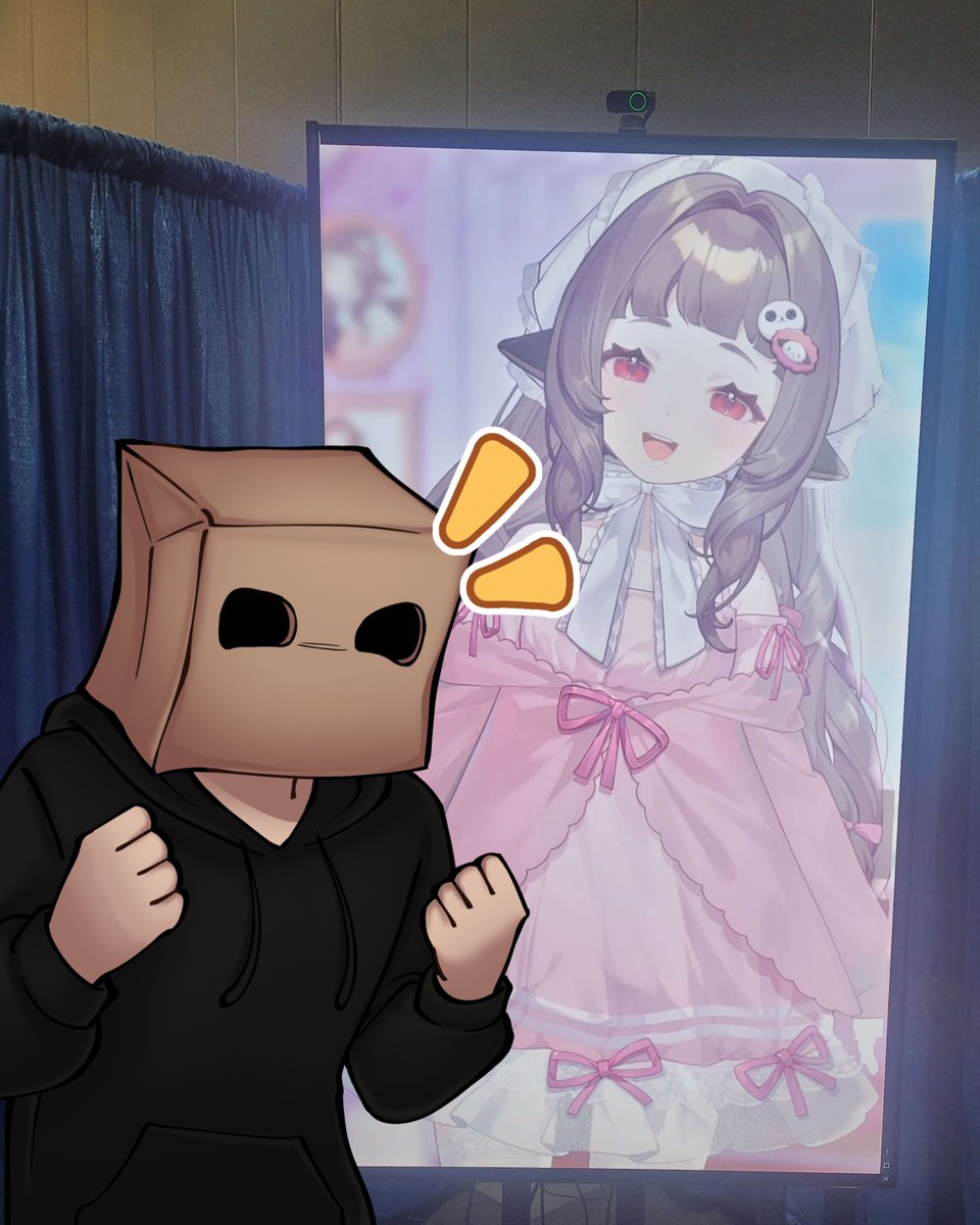 Brineishere's tweet photo. Finally able to see her! @essie_ch  ^^ she was amazing person and hopefully to see her again. #Animethon2026 #vtuber #gaming https://t.co/f1ViuXOZ1W