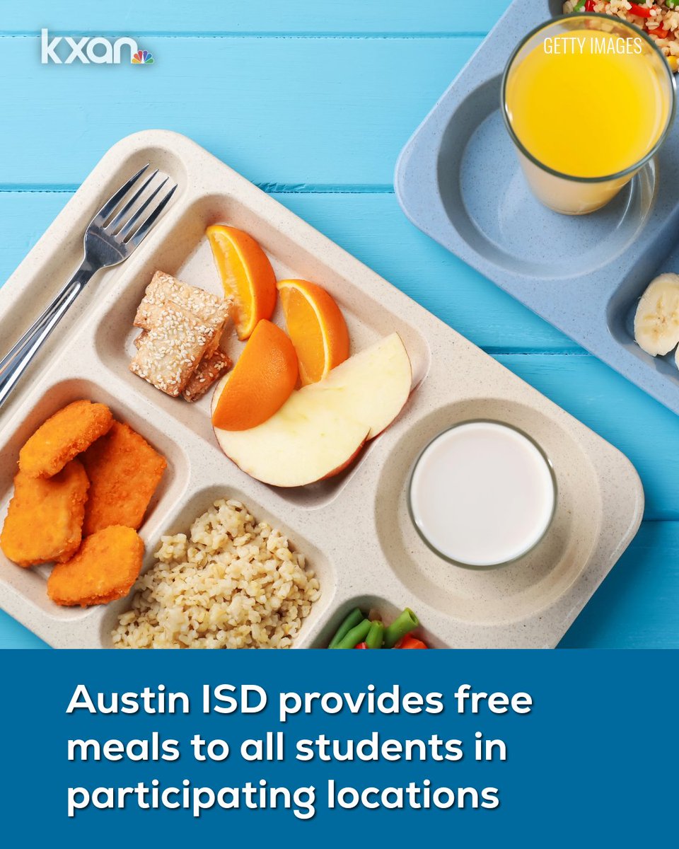 KXAN_News's tweet photo. Austin ISD announced it will offer free breakfast and lunch to all students at 69 campuses for the 2026-27 school year. https://t.co/MvAVlNRxzz https://t.co/Bwo0iOASuw
