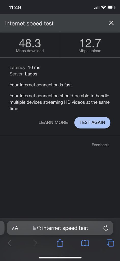OluOfX's tweet photo. See mtn fibre x internet speed fuck starlink https://t.co/REzJ9nNreF