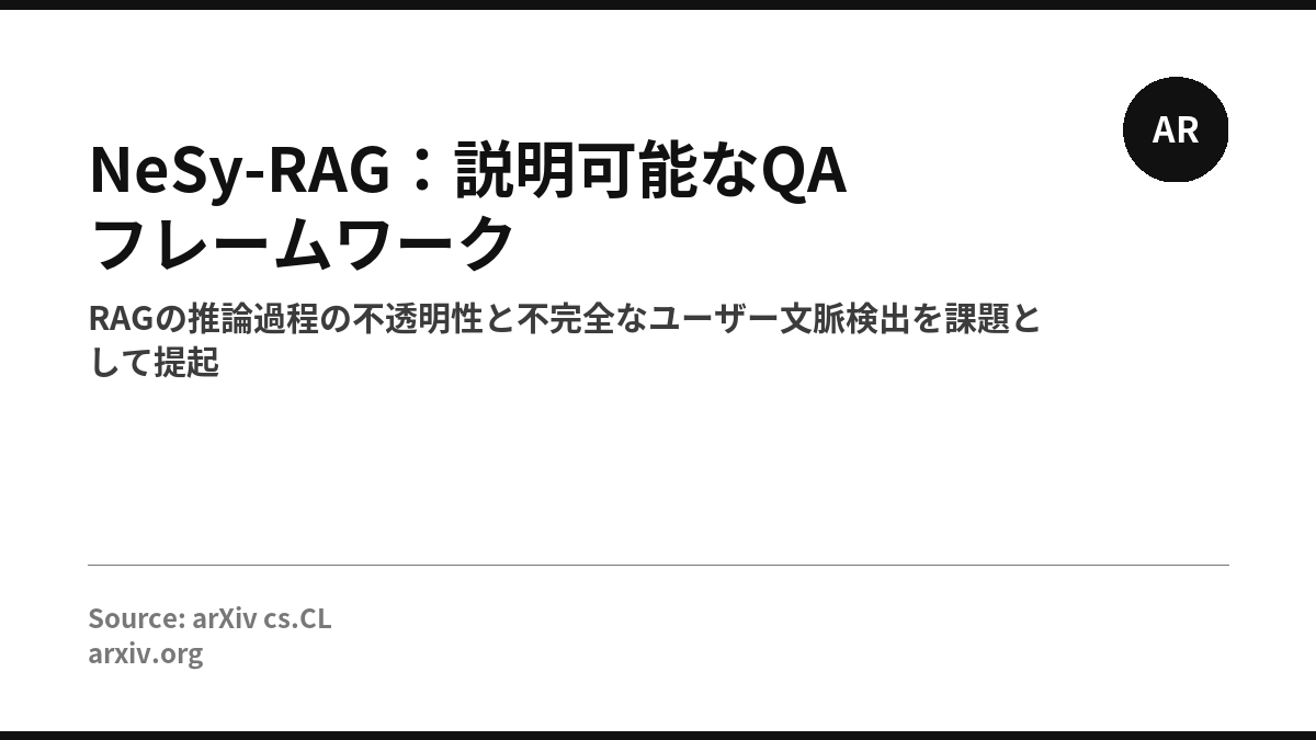 mikaeru676523's tweet photo. 保存しておきたい論文。
RAGって「なぜその答えを出したか」が見えなくて、実運用で詰まることがある。NeSy-RAGはPrologを使って推論を決定論的にする、という方向で解決を試みている。
ベースラインより大きく精度が上がっていて、アーキテクチャの発想が面白かったのでまとめておく。
🧵 #AI実装ノウハウ