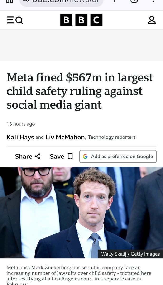 Ndatsu9ja's tweet photo. Aluta-Without-Sense @sowore won't touch this story of a New Mexico judge fining Meta Corp  nearly $1bn ($375m in March + 
$567m today),
for not curtailing children's freedom of expression. Sowore hid behind Meta's pillar to criminally defame @officialABAT. Anyway, Kuje beckons... https://t.co/TEnP68ChfF
