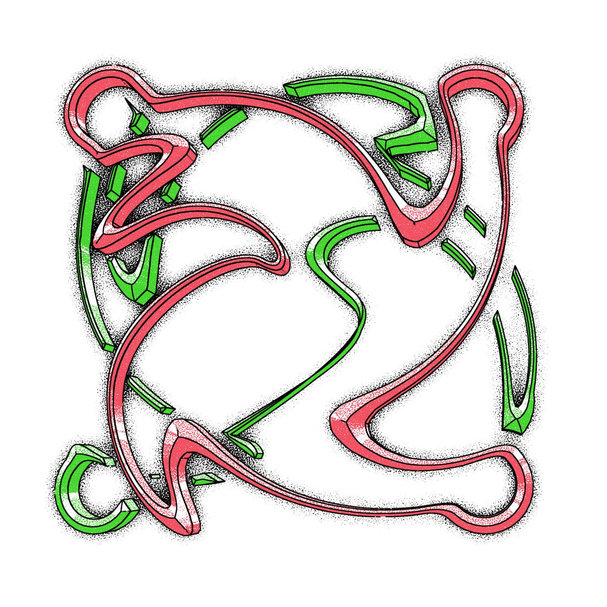 joki_hirooka's tweet photo. 型抜きしてねじ曲げて盛り上げた図形同士の干渉
#dailycoding #threejs #pavejs https://t.co/zacYevV1Xc