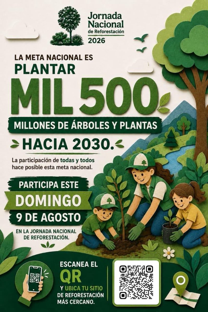 ReservaGobPue's tweet photo. 🌱💚El @Gob_Puebla te invita a ser parte de la #JornadaNacionalDeReforestación este domingo en el Parque Nacional Izta-Popo.
Junto a la presidenta @Claudiashein y nuestro gobernador @armentapuebla_, sembremos vida y construyamos un futuro más verde para Puebla. 🌳
#PorAmorAPuebla https://t.co/q0Iv33Tuzm