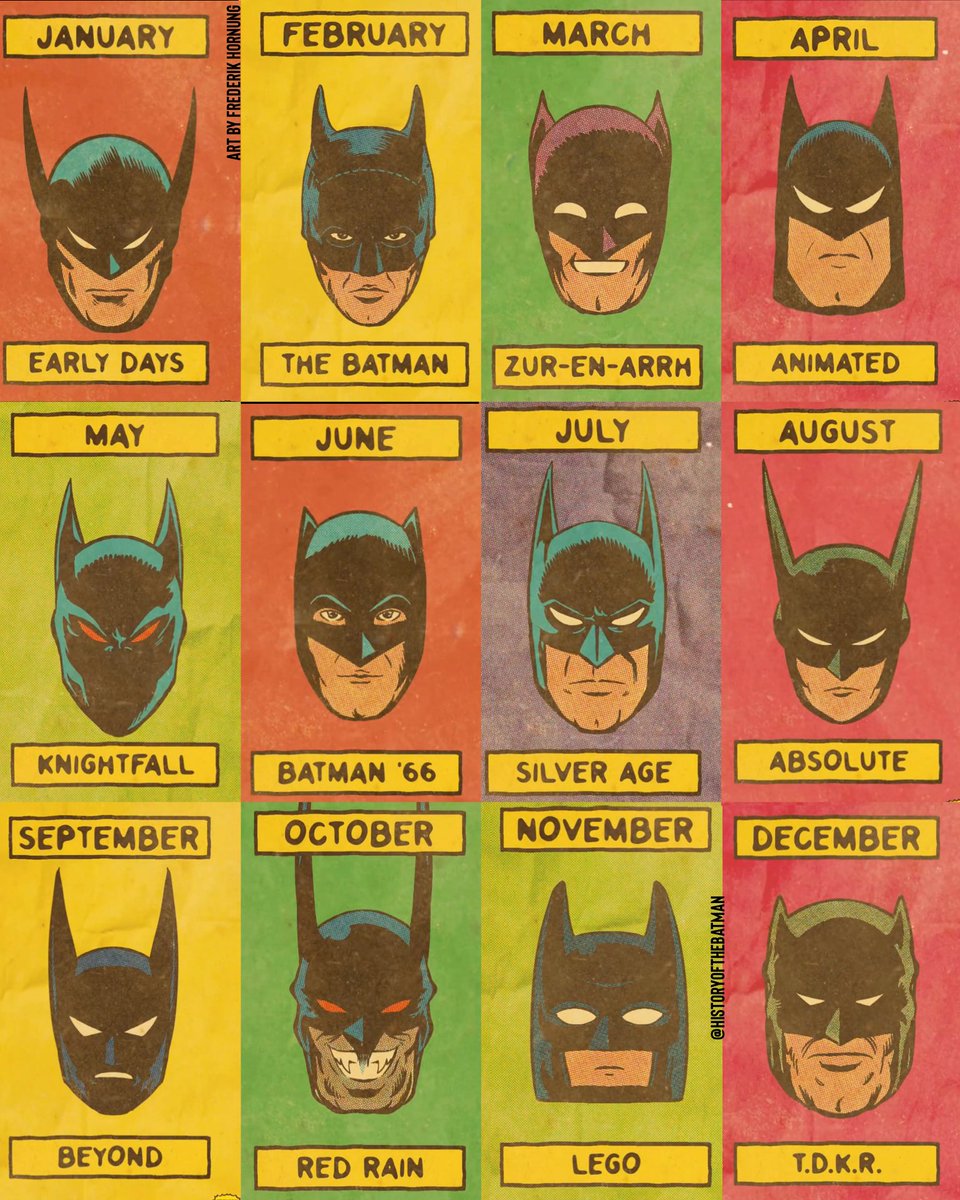 HistoftheBatman's tweet photo. Which @Batman are you based on your birthday month?🦇🎂📚

🖼️: frederikhornung | Instagram. #Batman #TheBatman https://t.co/P2jwAd8UMr
