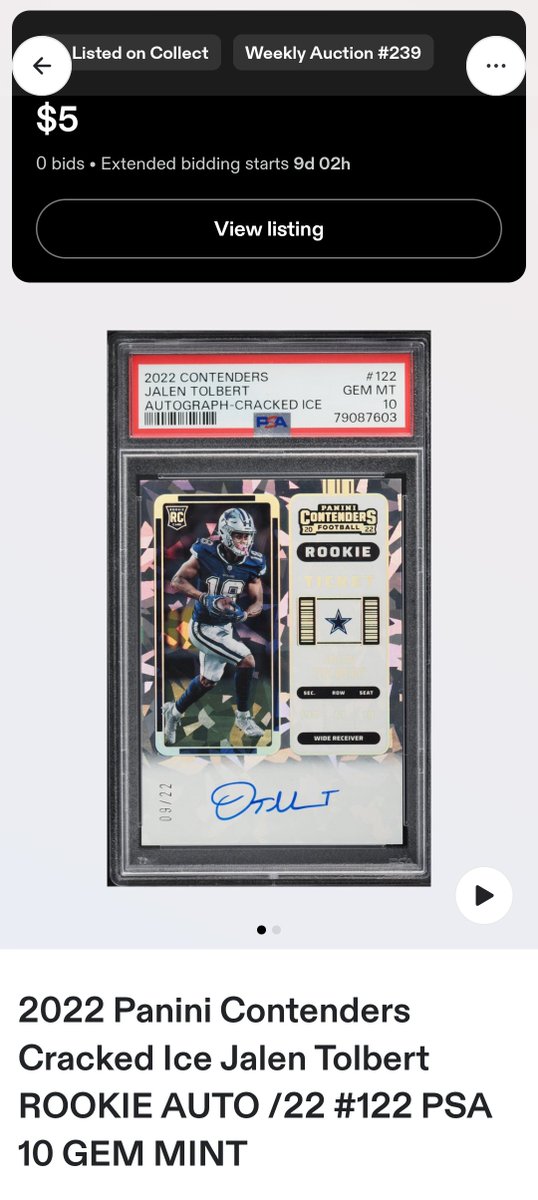 trimmer_jake's tweet photo. #auction #memorabilia #cowboys #rookie #rookieticket #numbered 22 #fanatics #hobby #buy #nfl #collectors https://t.co/KxUkcDDiQp