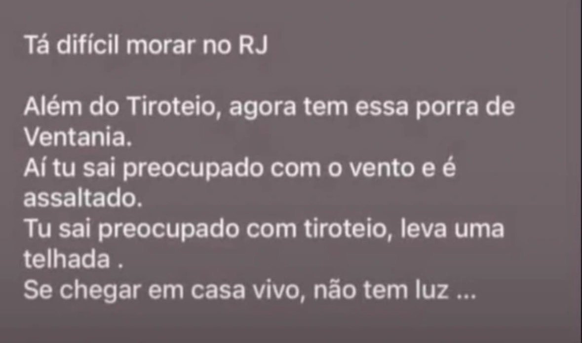 thmmrl's tweet photo. todo dia é um pessimo dia para morar no rio de janeiro https://t.co/19ykgNDlDK