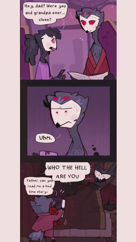 Mathew_drones's tweet photo. When your kid asks about grandpa and the trauma starts buffering💀😂

#HelluvaBoss #Stolas #Octavia #Paimon #HelluvaBossFanart #HelluvaBossMeme https://t.co/DBt1no4Yf1