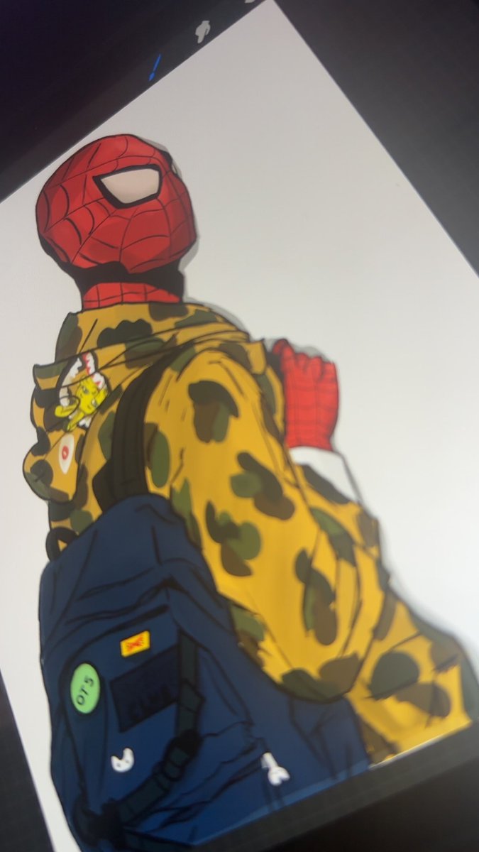 pomusana's tweet photo. practicing art but besides that spider-man would’ve 100% supported newjeans and biased danielle https://t.co/roFw83CN4m