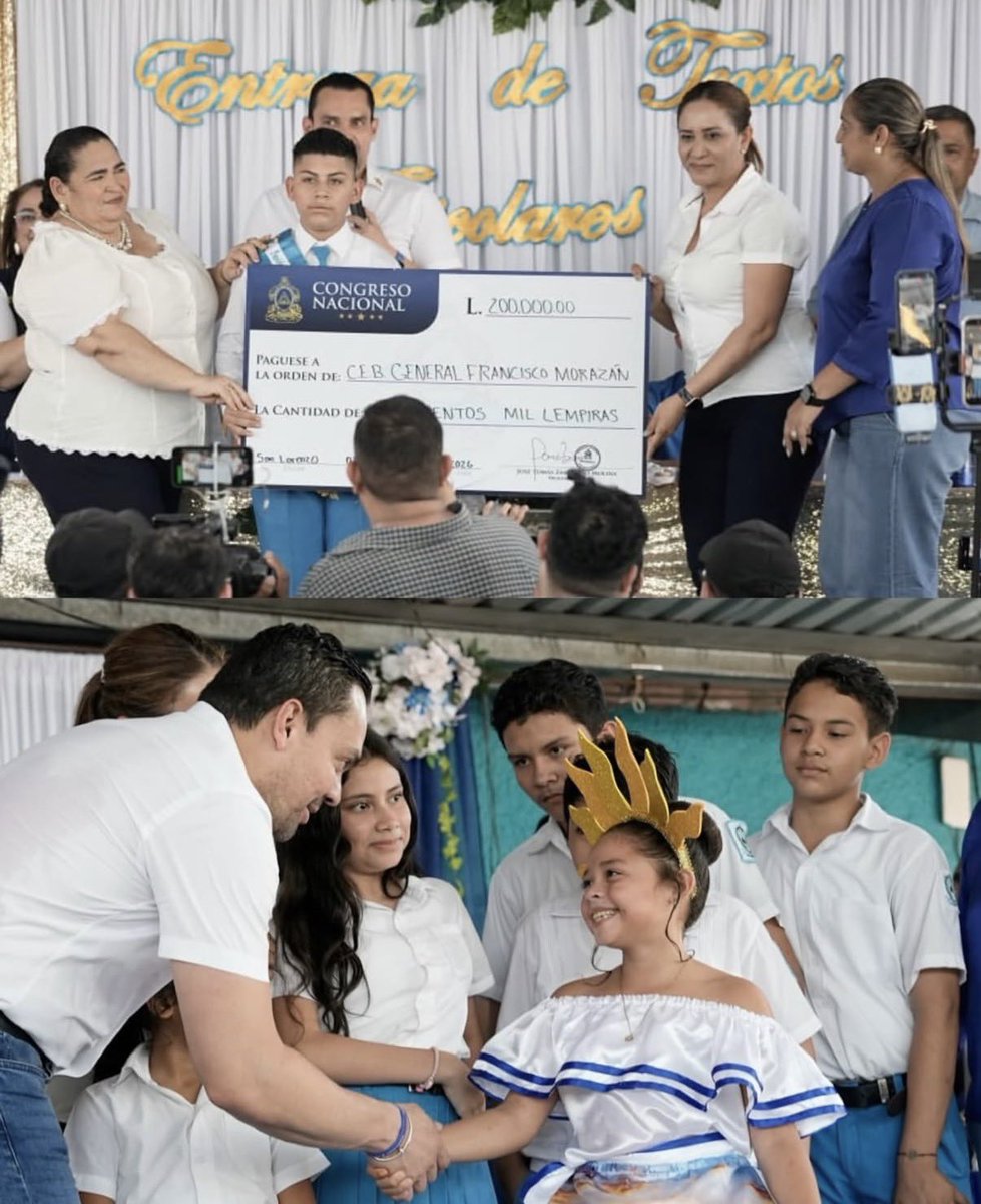 TommyZambranoM's tweet photo. Los diputados del departamento de Valle entregamos un donativo de L. 200,000 al Centro de Educación Básica Francisco Morazán, destinado al mejoramiento de las instalaciones del centro educativo.

Seguimos apoyando la educación con hechos, porque invertir en nuestros niños es invertir en el futuro de Honduras. 🤝🏻