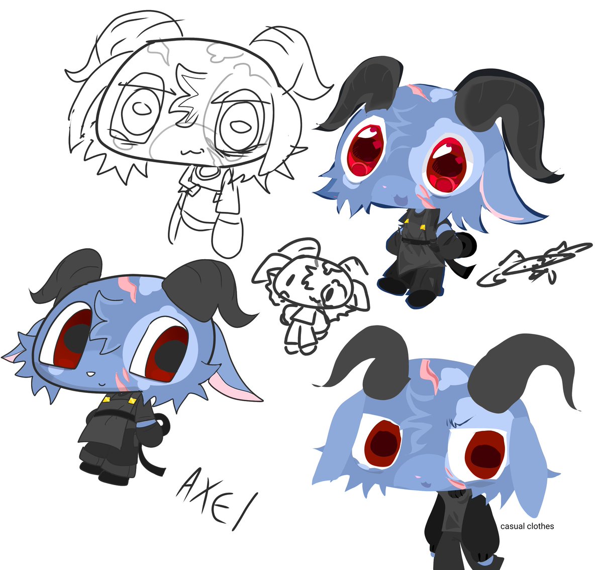 izDkWhoZa's tweet photo. redesign of the oc that i HATE the most #prettyblood https://t.co/X6HAkhXnWr