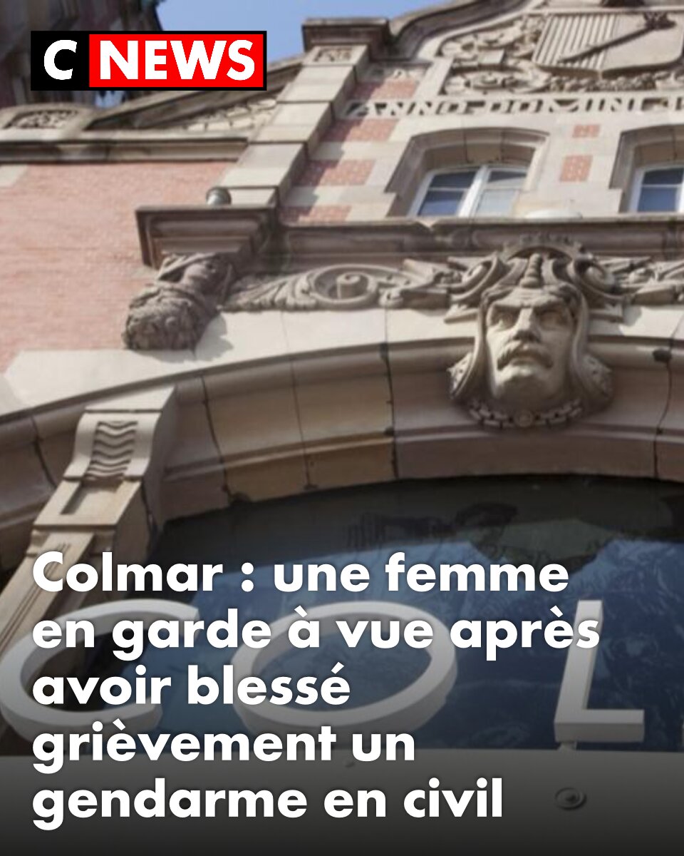 CNEWS's tweet photo. Deux jours après l'agression au couteau d'un gendarme en civil à Colmar, la femme à l'origine des faits a été mise en examen https://t.co/iCeqVyTtyN https://t.co/5SUuk31eQa