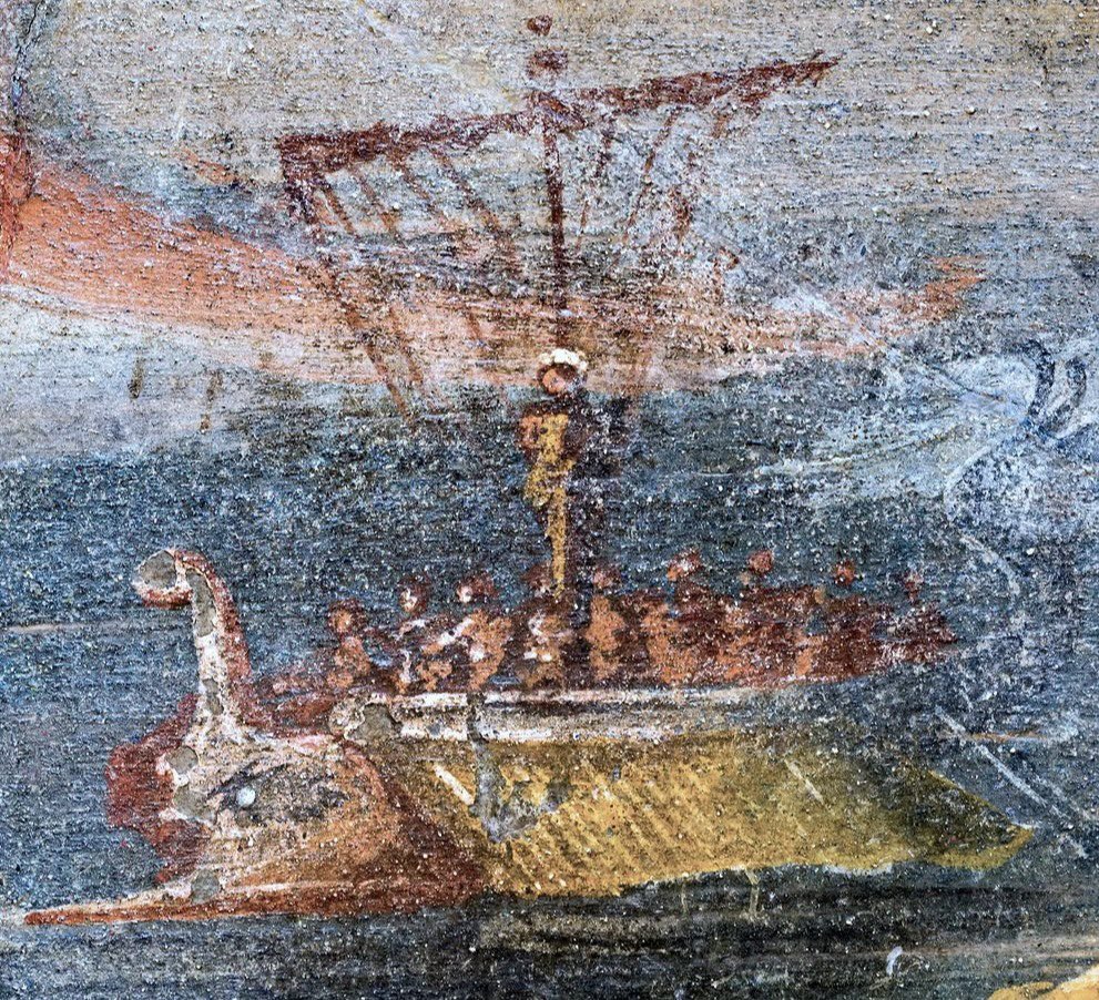 nissnickmich's tweet photo. Odiseo y las sirenas. Fresco pompeyano, siglo I d.C. #arte #pintura #ulises #odiseo #sirenas #odisea #curiosidades #pompeya #7ago https://t.co/YhTrsv5Wv4