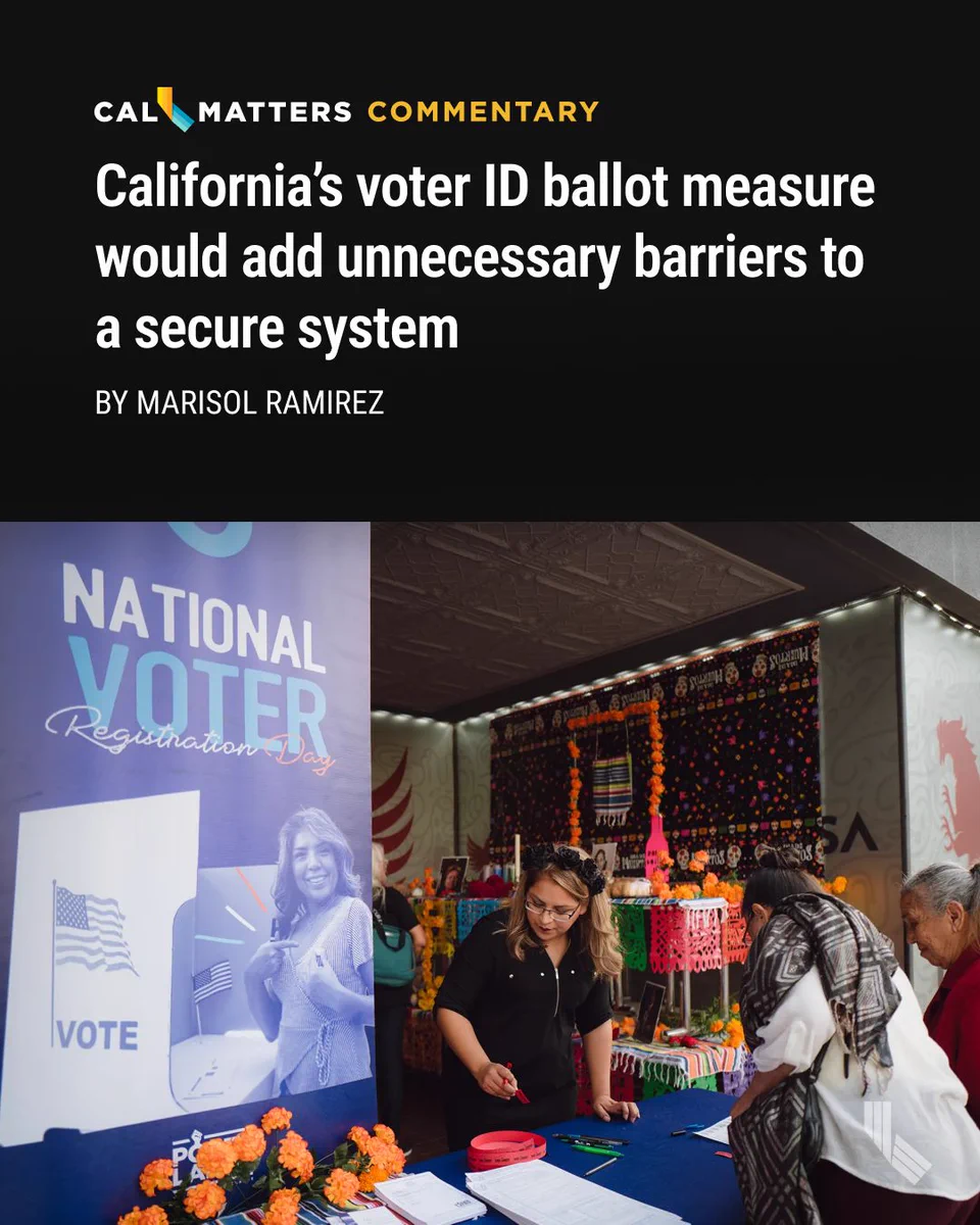 Local residents in Tulare County register at the Voter Registration event held in downtown Tulare on Nov. 1, 2023. Photo by Zaydee Sanchez for CalMatters