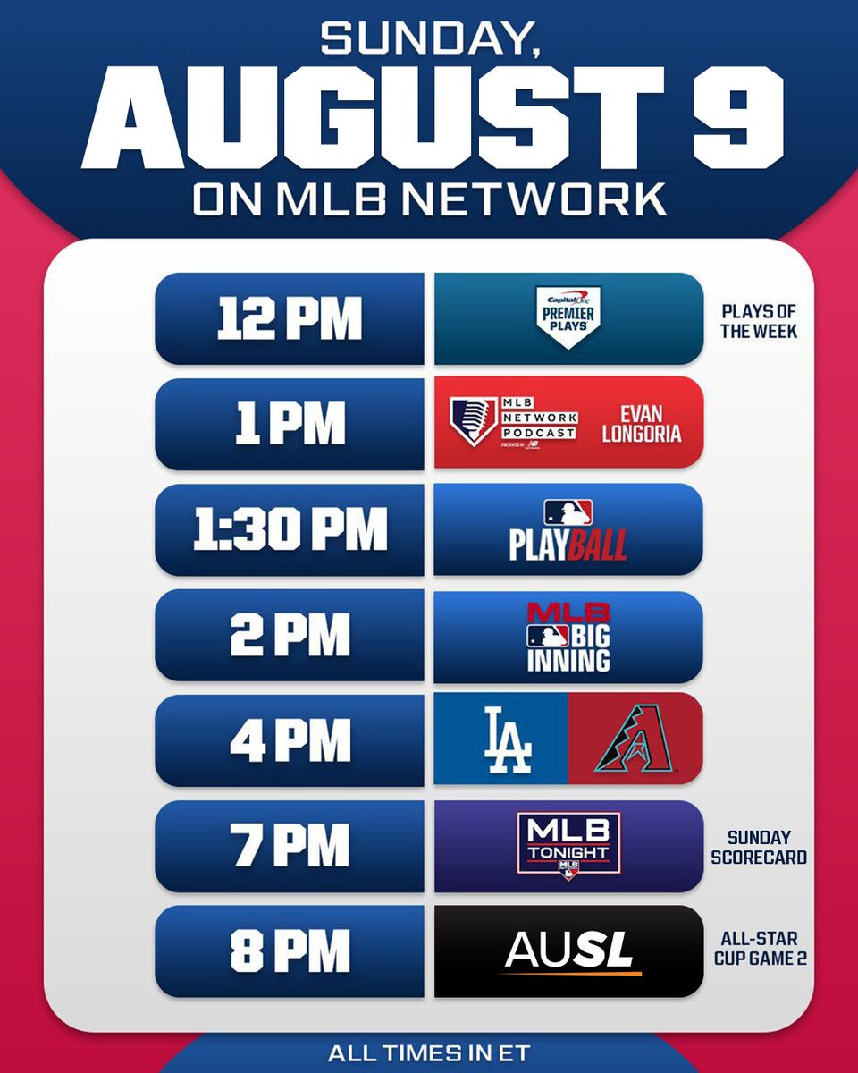MLBNetwork's tweet photo. Catch this afternoon’s Dodgers vs. D-backs NL West clash on MLB Network! https://t.co/klt8B1Lslx