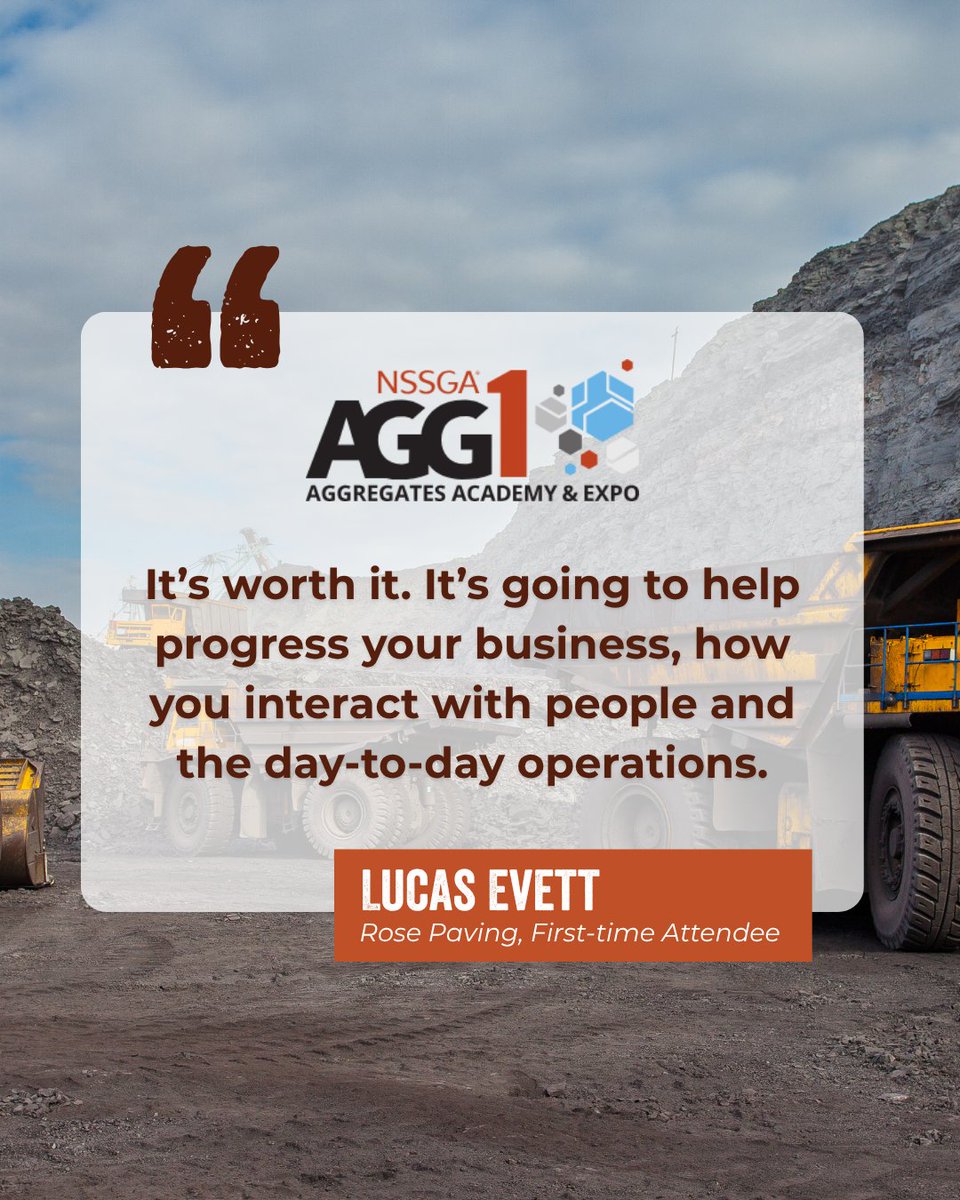AGG1AcademyExpo's tweet photo. We'll bring the space, you bring the excitement. Be on the floor in New Orleans, March 15–17, 2027, where the entire industry comes together #AGG1 #NSSGA #AggregatesIndustry https://t.co/WF4qax0pJ6