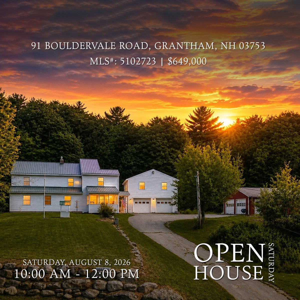 dolan_re's tweet photo. OPEN HOUSE SATURDAY NEW HAMPSHIRE

🔑 SAVE THE DATES • TOUR THE HOMES • FIND YOUR NEXT MOVE

📲 Can't make an open house? Contact Dolan Real Estate to arrange a private showing.

Message us or visit our website https://t.co/7suK2uSuCw

#Openhouse https://t.co/oaiI1X6PtX
