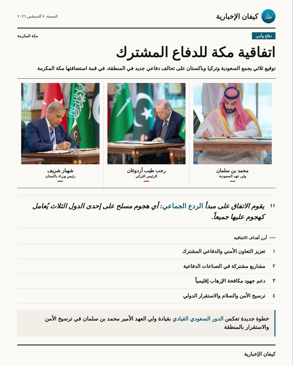 kifannewsQ8's tweet photo. 🔹اتفاقية مكة للدفاع المشترك 🔹 https://t.co/setJzmO9tO
