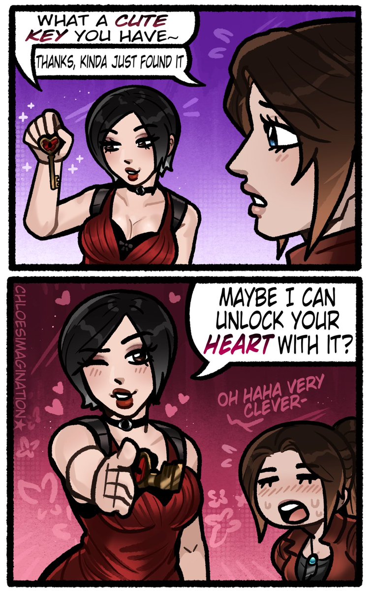 ChloeImagine's tweet photo. Ada and Claire if they teamed up in resident evil 2,, https://t.co/sYX45terDu