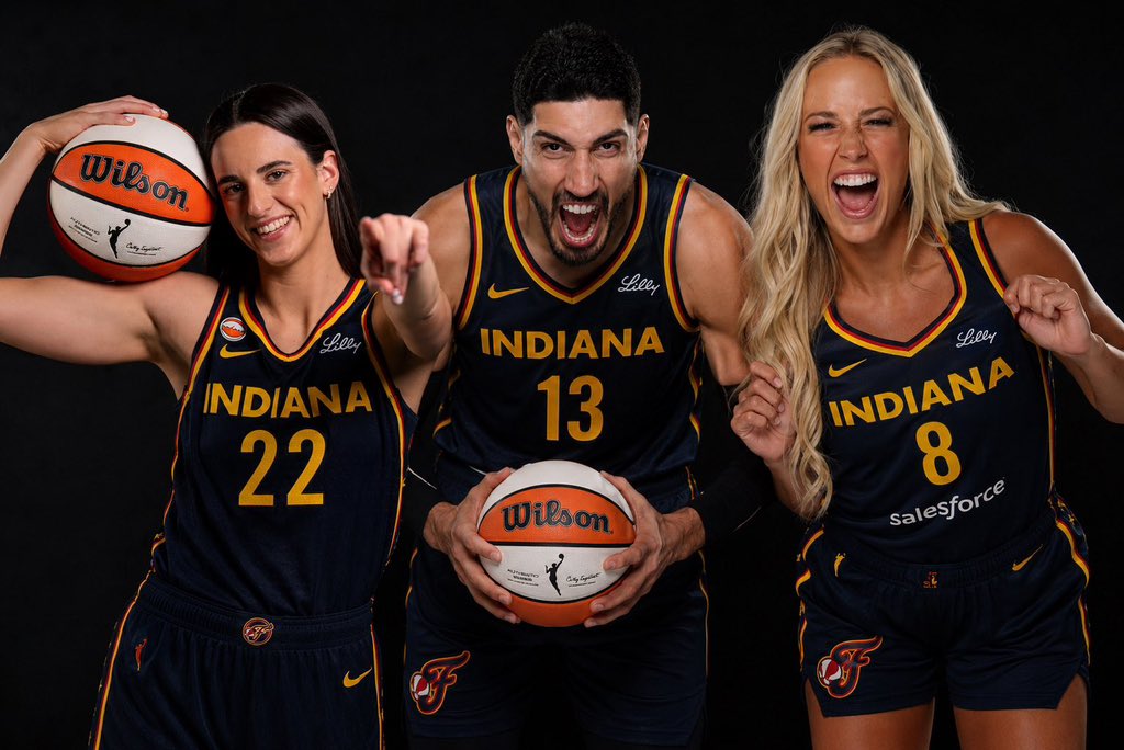 GuntherEagleman's tweet photo. Enes Freedom wants back on the court, and he already knows who he wants beside him: Caitlin Clark and Sophie Cunningham

Forget the NBA… this might be basketball’s PERFECT DREAM TEAM 😂🏀🔥 https://t.co/upDI7LYGen