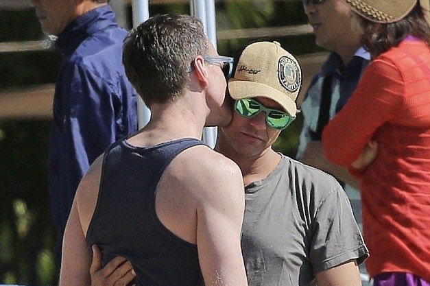 SceneOrbit's tweet photo. Neil Patrick Harris and husband David share a sweet beach kiss. ❤️ Throwback. https://t.co/bmAqEcjK6X
