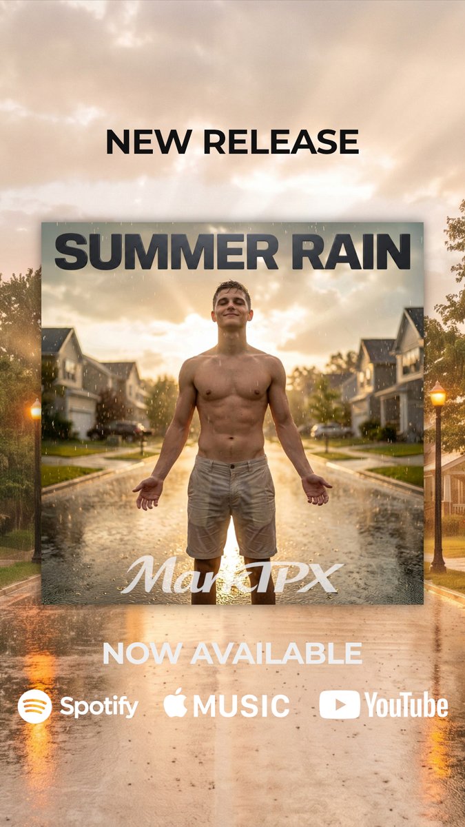 MarkTPX_music's tweet photo. 🌧️ Summer rain never felt this good.
SUMMER RAIN is out now! ☀️🌧️
My Summer Special is now available on all major streaming platforms.
🎧 Listen now
▶️ Official Audio on TPX-Music:
https://t.co/KUS7Svxt3A
#MarkTPX #SummerRain #TPXMusic #NewMusic #OriginalSong #SummerMusic #OutNow https://t.co/A9LAoUTbaL