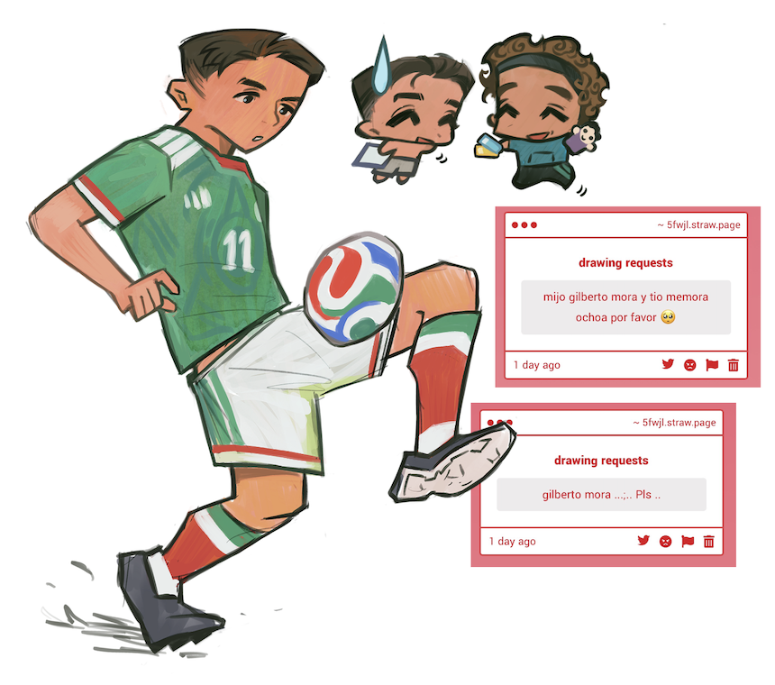 5fwjl's tweet photo. mora &amp; ochoa fans don't worry i hear you 🫡 https://t.co/l2v93bYeWc