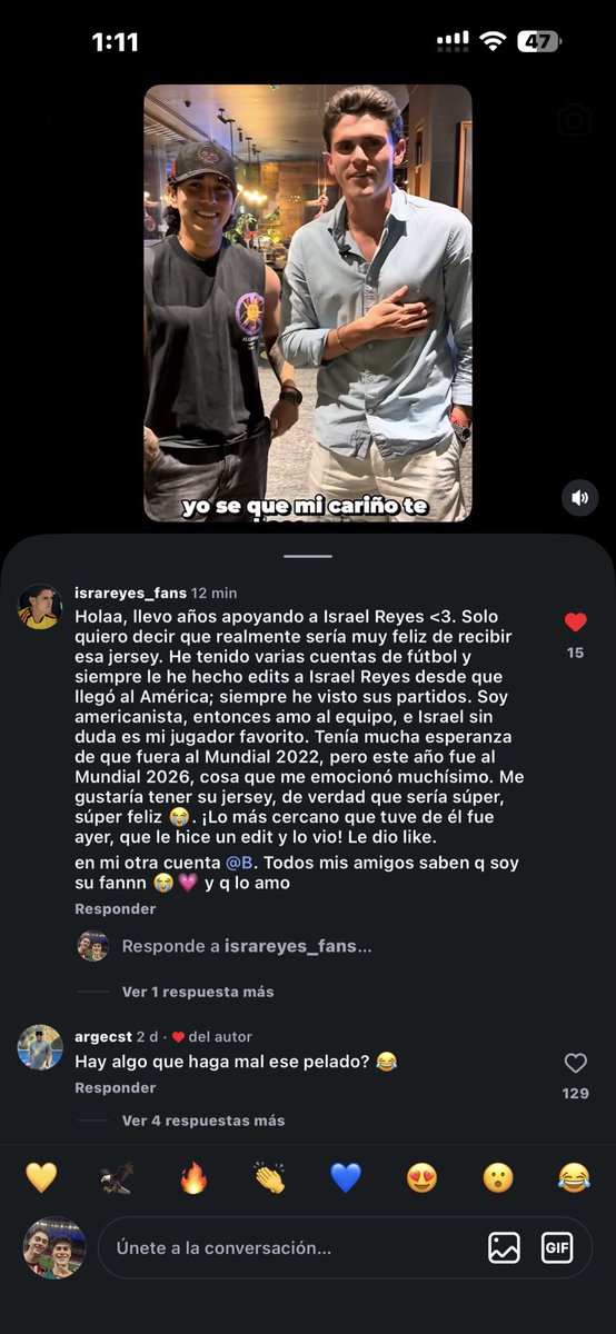 cinthyaforliam's tweet photo. https://t.co/kqUCoGHy2w CHICAS TMBN EN IG lo están sorteando y hay mas gente ayúdenme darle like a mi comentario es esa cuenta, plis para ganar su jersey de Israel Reyes 😭💛 https://t.co/89Qljvmtaq