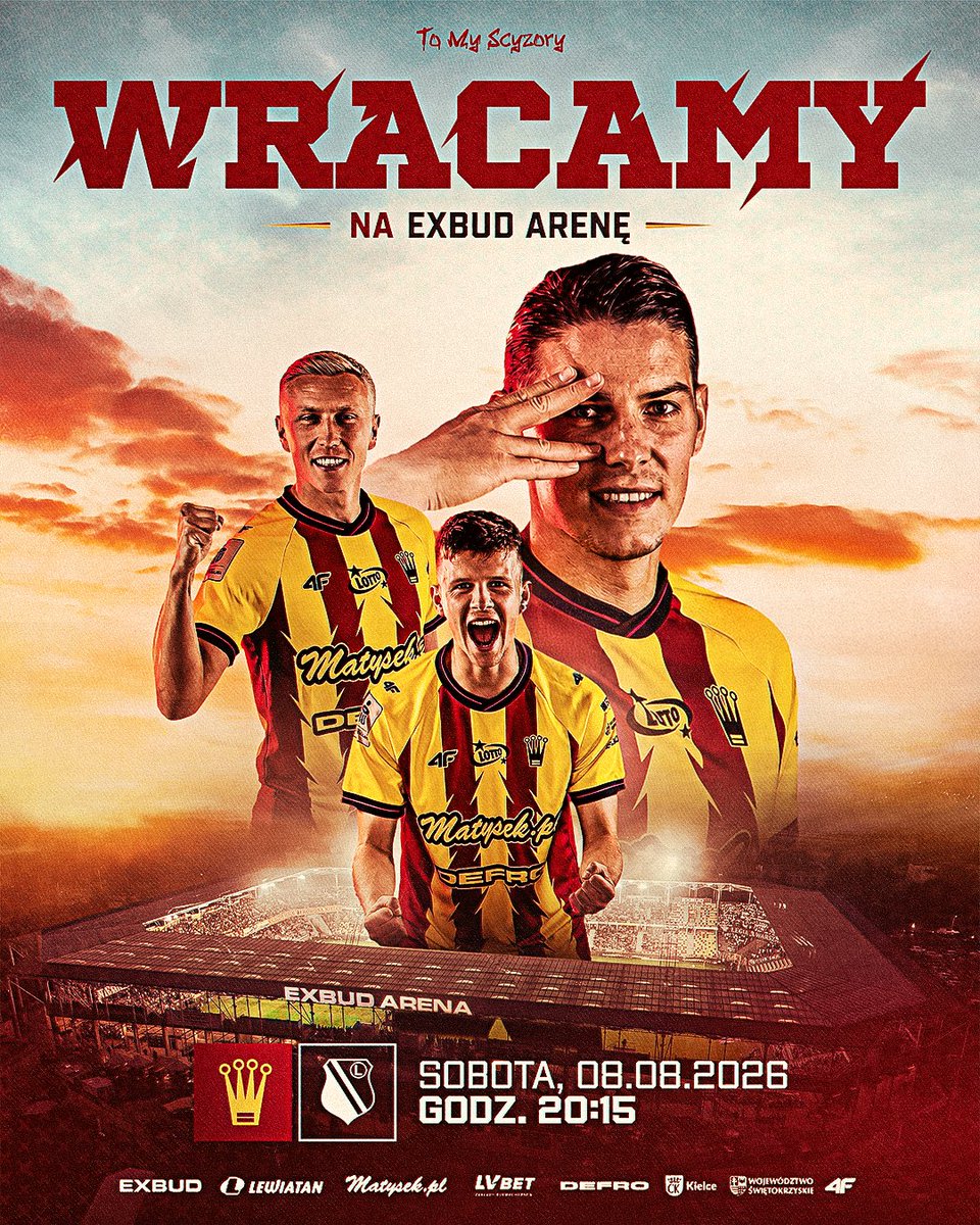 Korona_Kielce's tweet photo. Niech EXBUD Arena zapłonie! 🔥

#KORLEG 🔜 https://t.co/JfYN94kvUw