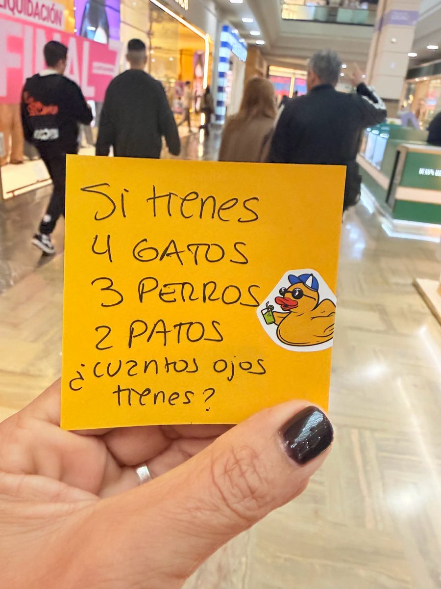 tatianaale33284's tweet photo. El 90% responde mal esta pregunta. 😳
👀 Si tienes 4 gatos, 3 perros y 2 patos... ¿cuántos ojos tienes?
#Acertijo #RetoMental #PonATrabajarTuMente https://t.co/ujk8yiKfOi