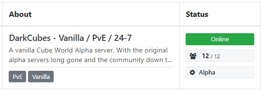 cubeworld_'s tweet photo. The Cube World Alpha community is officially ON FIRE! 🔥

The newly relaunched PvE server hit full capacity (12/12) an hour ago! ⚔️ https://t.co/6rvcbQ3S8u