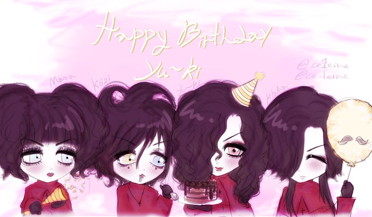 ce1eine's tweet photo. Happy birthday Yu~ki we love you our chocolate man
#malicemizer #yuki #manasama #közi #klaha https://t.co/QucLPbeIen
