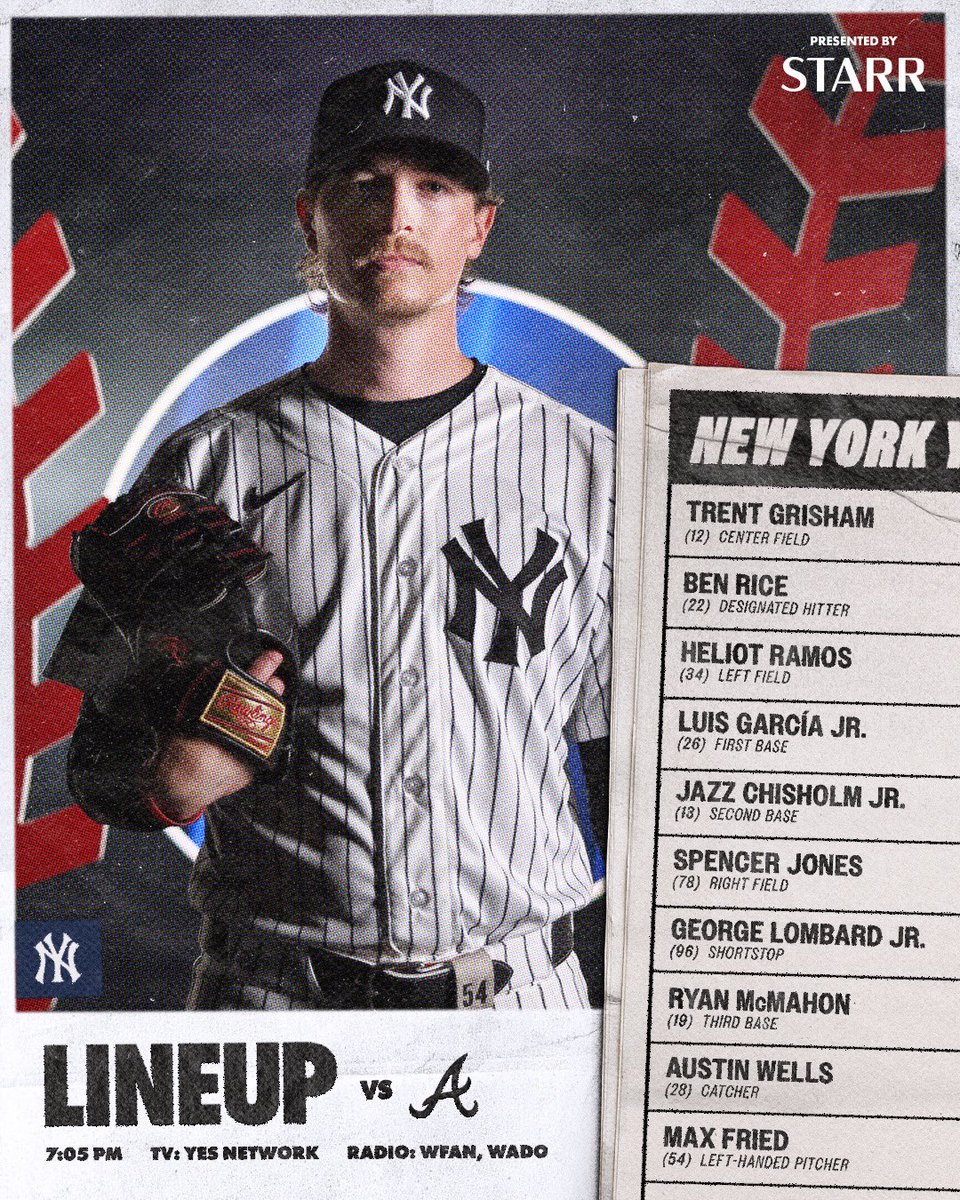 Yankees's tweet photo. Friday Night Baseball. 

#RepBX https://t.co/hlQLIC7Uuy