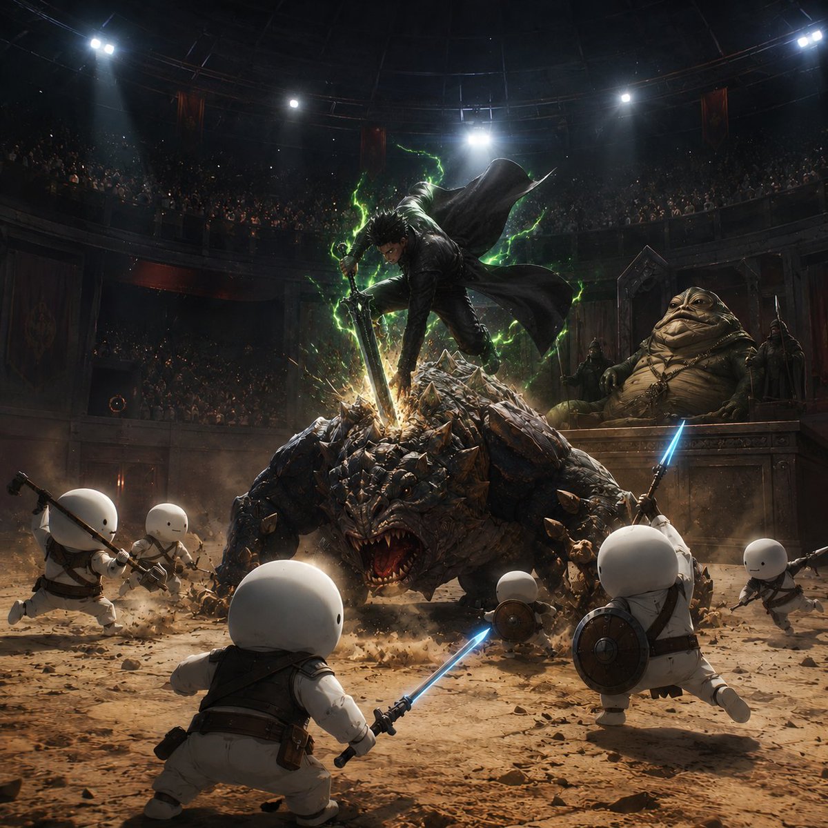 UnportAgent's tweet photo. The fake $MANLET scammers keep showing up like villains in the arena.

But every time they try to copy the movement, the real Manlet army strikes back.

We’ve already taken down multiple fake Manlet scam campaigns.
The community knows the difference between cheap clones and the real force.
Ansem holds 40% and stands with us, protecting the Manlets from the dark side and everyone trying to mislead the market.

Scammers copy.
Manlets fight back.
The real $MANLET survives.

the only real $MANLET ca: 
DdPrHYqM8Ueovnk9kAnAgoGhswkuaTqmxcoZzU3Zpump