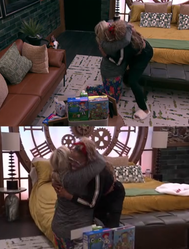 rbbq's tweet photo. Angela gets down on her knees and hugs LaTrice when she says Haley is the renom/backdoor #BB28 https://t.co/nV76TJYBnn