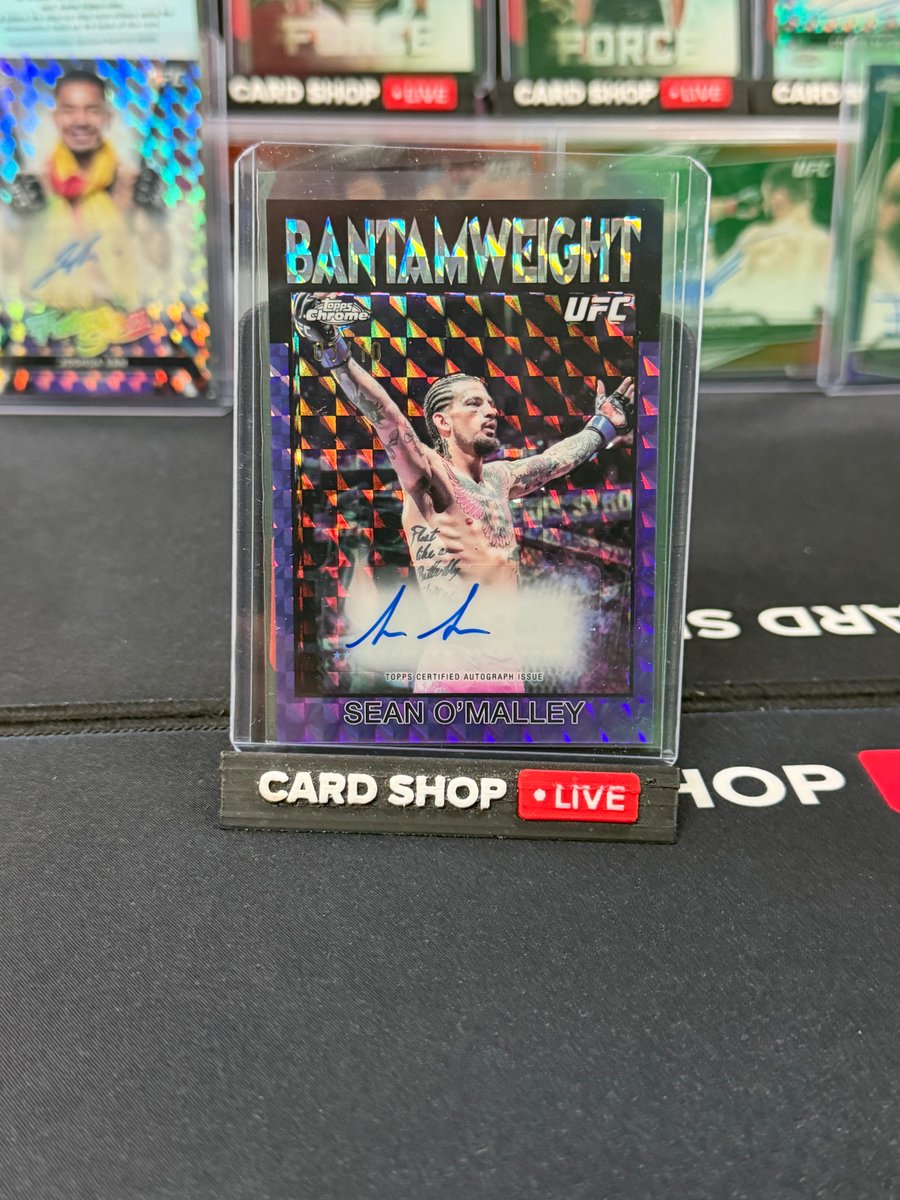 cardshoplive's tweet photo. Suga Sean!!
Sean O’Malley Auto /10
Pulled live by Tex over on whatnot at cardshoplive
#ufc #sportscards #mma #ufccards #thehobby #topps #auto #sean #sugasean https://t.co/GuRC4FwdRl