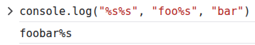 dfranke's tweet photo. TIL that console.log *recursively* interprets format-string arguments. 🤮 https://t.co/cjibCrJxyg