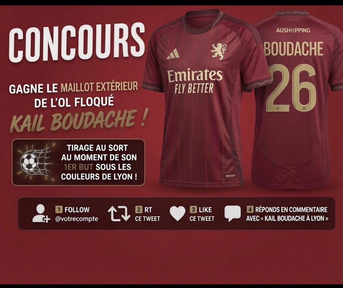 gioboudache_'s tweet photo. je lance mon concours ❤️💙

Pour participer il faut :
1 : follow @gioboudache_ 
2 : rt se post 
3 : liker ce tweet 
4 : en commentaire « kail boudache à lyon »

Bonne Chance à vous 
tirage au sort le 16 août 
#TeamOL https://t.co/GvZmfjMzJ2