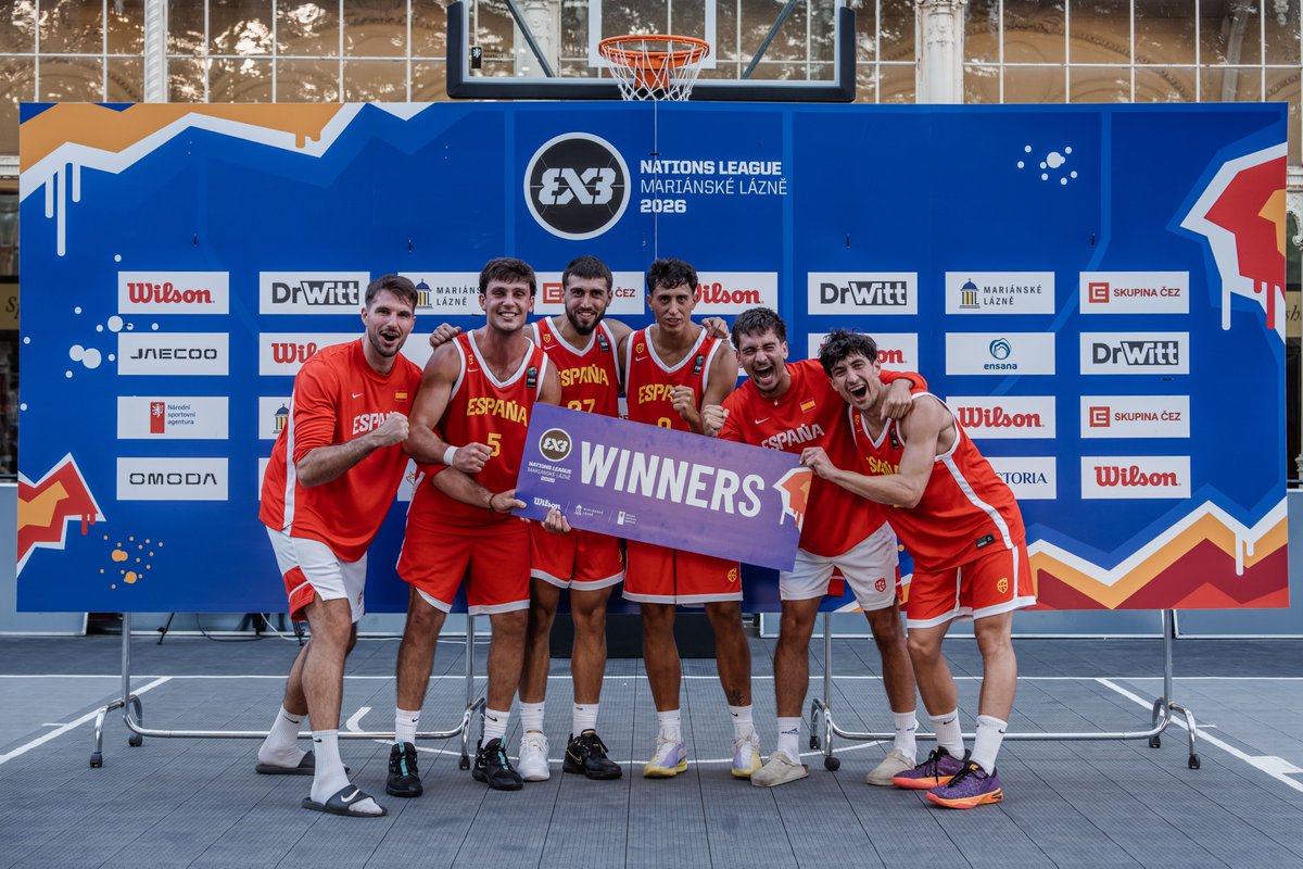 BaloncestoESP's tweet photo. Así ha ido la segunda parada de la Nations League @FIBA3x3‼️

La #U23F3x3🇪🇸 no puede con las anfitrionas en la final y la #U23M3x3 🇪🇸 repite VICTORIA 👊

Mañana toca la última jornada en Marianske Lazne 🇨🇿

#SomosEquipo https://t.co/72xzIPTvUz