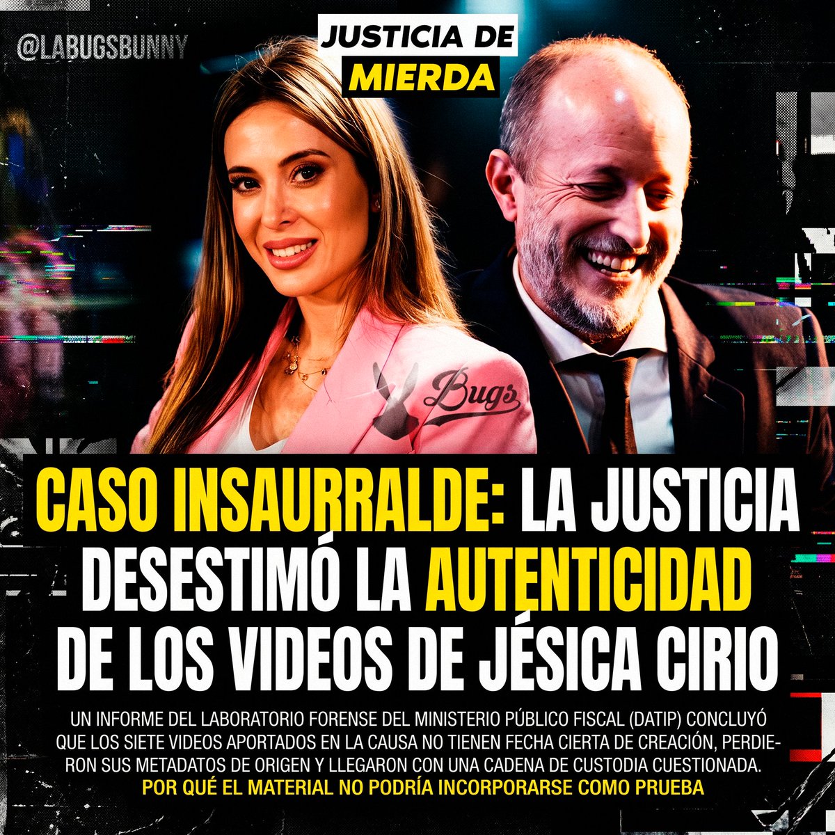 LaBugsBunnyIA's tweet photo. 🤬 ¡INSAURRALDE Y CIRIO SE NOS CAGAN DE RISA OTRA VEZ!
Así como leen, la justicia de mierda que tenemos, CÓMPLICE Y CORRUPTA ya no tiene vergüenza y DESESTIMA los famosos videos de los dólares del VESTIDOR porque "se perdieron los metadatos de orígen". LOS HIJOS DE PUTA todavía no encontraron el vestidor, y ahora con esto, ya no tendrán que seguir buscando. OTRA VEZ GANÓ LA IMPUNIDAD DEL KIRCHNERISMO, porque atrás está SERGIO MASSA y la MAFIA DEL JUEGO BONAERENSE de Daniel Mautone.