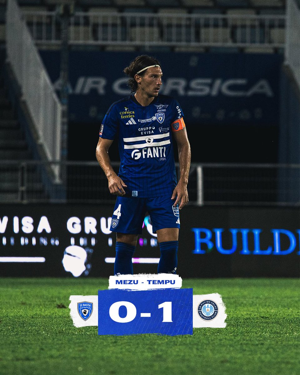 SCBastia's tweet photo. ⏸️ Mezu Tempu
Malgré une nette domination dans le jeu le Sporting est mené à Furiani.
Ił reste 45 minutes pour inverser la tendance.
0️⃣-1️⃣ #SCBLPFC https://t.co/4T5t4syYnT
